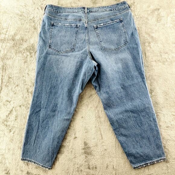 Womens 22 Old Navy OG Straight Jeans High Rise Ankle Light Wash Secret Smooth - Picture 3 of 13